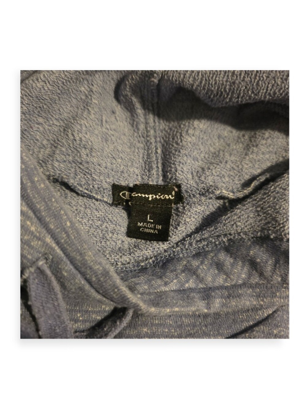 Champion Elite French Terry Pullover Hoodie Women's Large Blue Cowl Neck - Picture 3 of 5